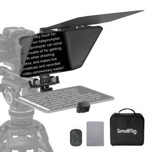 SmallRig Teleprompter for iPad Tablet up to 11 inch, NOT for Smartphone, SmallGoGo APP Supports PDF Picture Word TXT, Must Work with 15mm LWS Baseplate for Mirrorless DSLR Camcorder – 3646