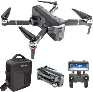 Contixo F28 Pro 4K Camera Drone – FHD Video GPS Drone, Selfie Mode, Follow Me, Way Point Orbit Mode, Up to 2 x 25 Mins Flight Time FPV Long Distance Helicopter with Carrying Case for Adults
