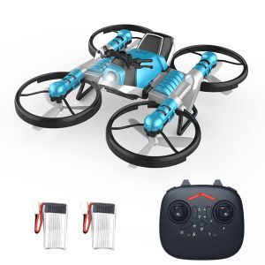 GoolRC 2 in 1 Drone Motorcycle Aircraft Foldable Drone for Beginners and Kids, Quadcopter Optical Flow Positioning, 360°Flip, 2 Battery Mini Drone for Kids Toy Drone