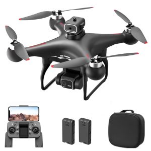 GoolRC S116 Drone with 4K Camera for Adults, RC Quadcopter with Obstacle Avoidance, Optical Flow, Trajectory Flight, Headless Mode, Gravity Sensor, Brushless Motor, Storage Bag and 2 Batteries (White)