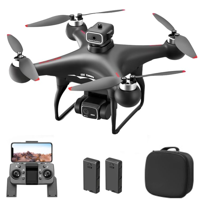 GoolRC S116 Drone with 4K Camera for Adults, RC Quadcopter with Obstacle Avoidance, Optical Flow, Trajectory Flight, Headless Mode, Gravity Sensor, Brushless Motor, Storage Bag and 2 Batteries (White)