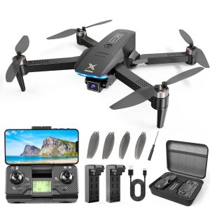 X-shop GPS Drone with 4K Camera for Adults, Brushless Motor Foldable FPV RC Quadcopter with 10000 Feet Control Range, Auto Return, Follow Me, Headless Mode, 50 Mins Long Flight for Adults, Beginner
