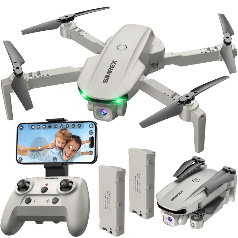 SIMREX Drone With Camera 1080P for Kids And Adults, RC Quadcopter Drone With Altitude Hold, Mini Drone With One Key Start, Waypoint Fly, Headless Mode, 3D Flip, 3 Speeds, Remote Control Drone for Beginners