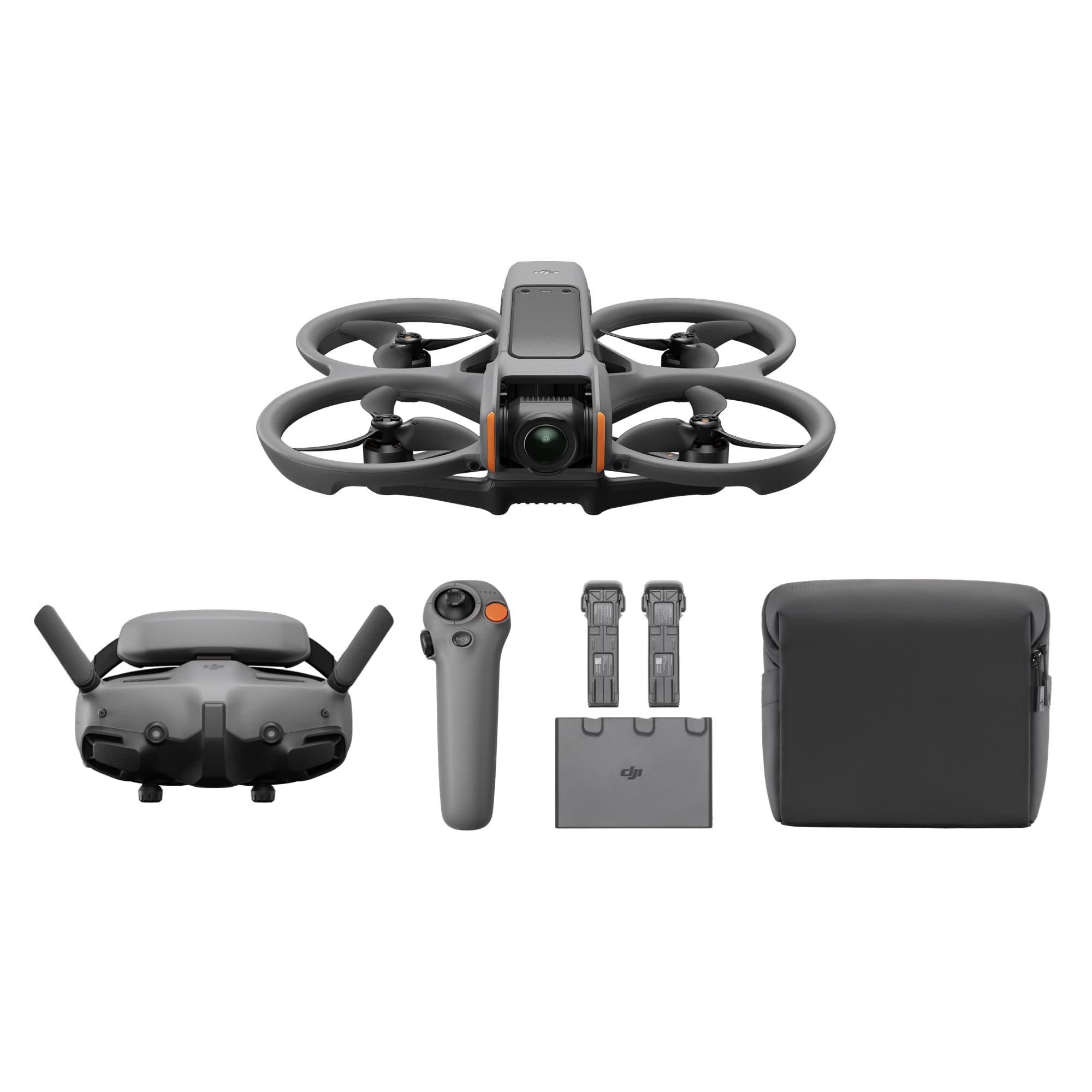 DJI Avata 2 (Drone Only), FPV Drone with Camera 4K, Immersive Flight Experience, Built-in Propeller Guard, Easy Flip/Roll, Super-Wide 155° FOV, Compatible with RC Motion 3, FAA Remote ID Compliant
