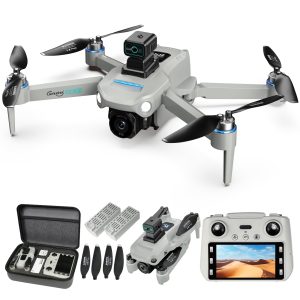 Drone with Camera for Adults 4K, GPS with Tablet Screen, 2-Axis Gimbal RC Drone Brushless Motor, Auto Return, Follow Me, Waypoint Fly, Optical Flow, Visual Tracking,60 Mins Flight, Foldable Transmission FPV Quadcopter