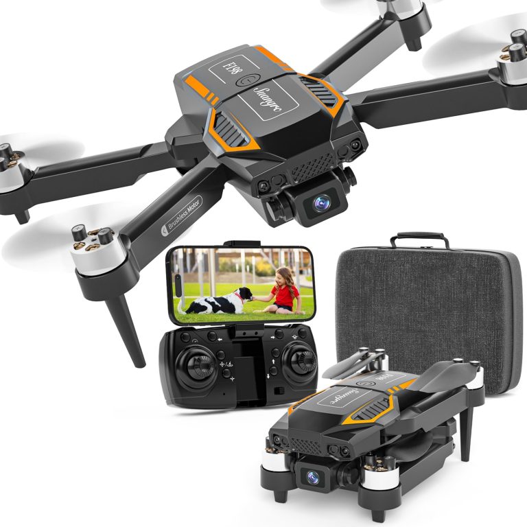 F198 Drone with Dual Camera, 720P HD 90° Adjustable Lens, Quadcopter Dual Camera, WiFi APP, 3D Flip, Auto Hold, Optical Flow Positioning, Foldable Drone for Adult Beginners