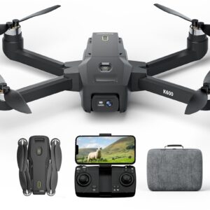 K600 Drone with 2 Camera 1080P for Adults,90°Adjust Lens Upgrade Brushless Drones with Auto Hold,APP VR FPV Professional Drone with Gesture Control Speed Adjustment,Carrying Case,Under