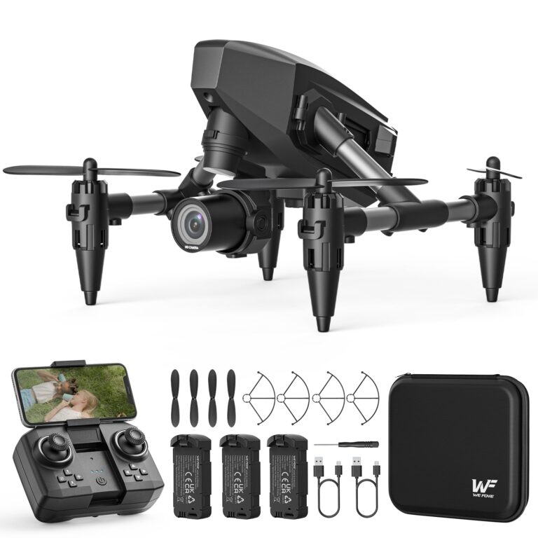 Drone with Camera for Kids 1080P, Wefone Mini Drone for Beginners Adults Small RC Dron HD FPV Quadcopter with Optical Flow Positioning, 3 Batteries, 3D Flip, One Key Start, Toy Gifts for Boys Girls