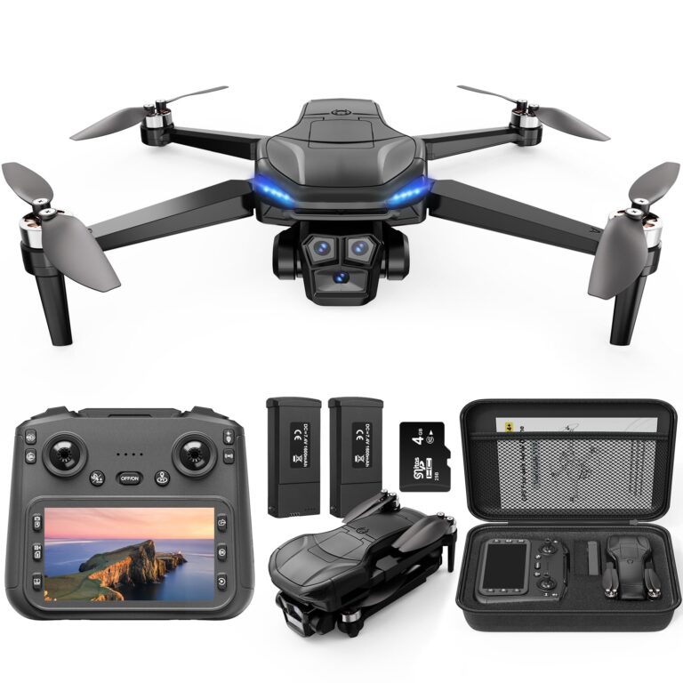 X-shop GPS Drone with 4K Camera Adults, LCD Screen Controller, SD Card, Brushless Motor, FPV Quadcopter with Long Control Range, 60 Mins Flight, Auto Return to Home, Headless Mode, Beginner Gift