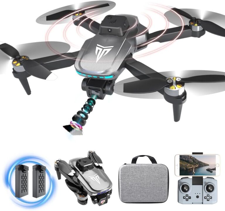 Drone, Drones with camera for adults 4k, Drones for kids 8-12, Brushled Motor, FPV Foldable Drone, Carrying Case, 40 mins Battery Life, Christmas gifts, 360° Flip, APP Control
