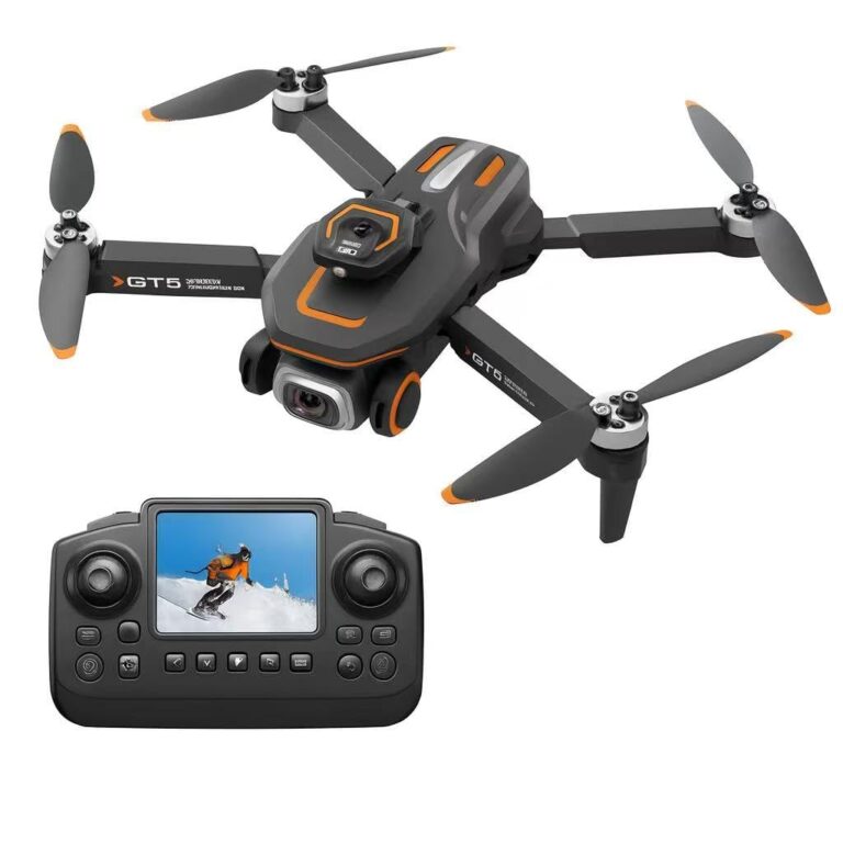 Foldable Quadcopter Drone 2025 Upgraded with 4K Dual Camera, 2.4-Inch HD Screen Remote, Brushless Motor, Optical Flow Positioning, EIS Anti-Shake, APP & Gesture Control, WiFi FPV, 100M Range for Adults and Beginners