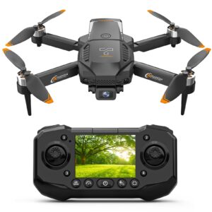 F205 Drone with 2.4″ Screen, Brushless Motor FPV Drone with Camera for Adult, Auto-Hover, Gesture Control, 8GB SD Card with Card Reader, One-Key Start for Beginner