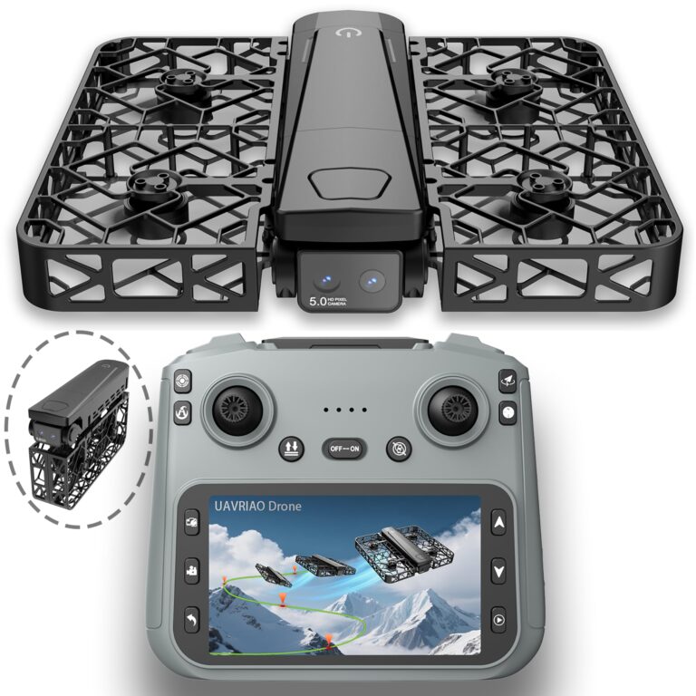 Foldable Pocket Mini Drone 2K Camera Drone, Automatic That Follows You, Selfie Drone, Gesture Control, Smart Flight Paths, One-Click Takeoff/Landing, 360° Grid Protection, Stunt Mode,Drones for Adults Beginner
