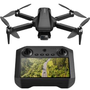 GPS Drone with Camera for Adults 4K, 5.5" Touchscreen Controller, 3-Axis Gimbal & EIS, 46 Mins Flight, 2KM FPV Transmission, Under 249g Foldable Quadcopter, Brushless Motors, Auto Return, Gift for Beginner