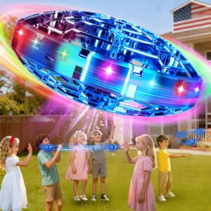 Vantexi Drone for Kids,Magic Flying Toy with LED Lights,360° Hands Free Motion Sensors Mini UFO Drone,Hover Boomerang Flying Orb Ball,Cool Christmas Birthday Gifts for 6 7 8 9 10+ Year Old Boys-Purple