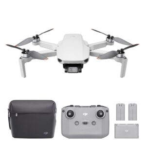 DJI Mini 4K Camera Drone Combo, Drone with 4K UHD Camera for Adults, Under 249 g, 3-Axis Gimbal Stabilization, 10km Video Transmission, Auto Return, 2 Batteries for 62-Min Max Flight Time, QuickShots