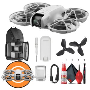DJI Neo Drone | Palm-Sized 135 g Foldable 4K Video Quadcopter for Vlogging & Travel | AI Subject Tracking, Palm Take-Off/Landing, Full-Coverage & 18-Min Flight Time + Sling Backpack + More