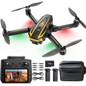 K24 Drones with 4K Camera for Adults and Kids with HD Screen on Controller,Easy Fly RC FPV Quadcopter with Optical Flow Positioning,130° Lens and 2PCS Batteries Gift Toys for Men Boys and Beginners