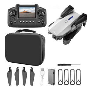 TechFly TF88S Foldable Drone with Dual 1080P Camera and FPV, Screen and Mobile App Control, Auto-Follow (Follow Me), One-Key Takeoff/Landing, Ideal for Beginners, Includes 2 Batteries