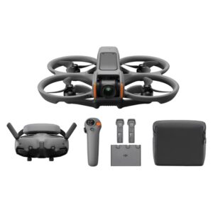 DJI Avata 2 Fly Smart Combo (Single Battery), FPV Drone with Camera 4K, Immersive Experience, One-Push Acrobatics, Built-in Propeller Guard, 155° FOV, Camera Drone with Goggles N3 and RC Motion 3