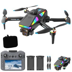 OBEST Drone With Camera 1080P Remote Control RC Quadcopter with 4.5 Inch Screen, FPV Drones for Beginners Adults Brushless Motor, 90° ESC Camera, Automatic Obstacle Avoidance, One Key Take Off/Land, 2 Batteries