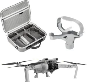 3 In 1 Drone Accessories Set for DJI Mini 3 RC-N1 (C0), Include Carrying Case, Foldable Landing Legs, Propeller Holder