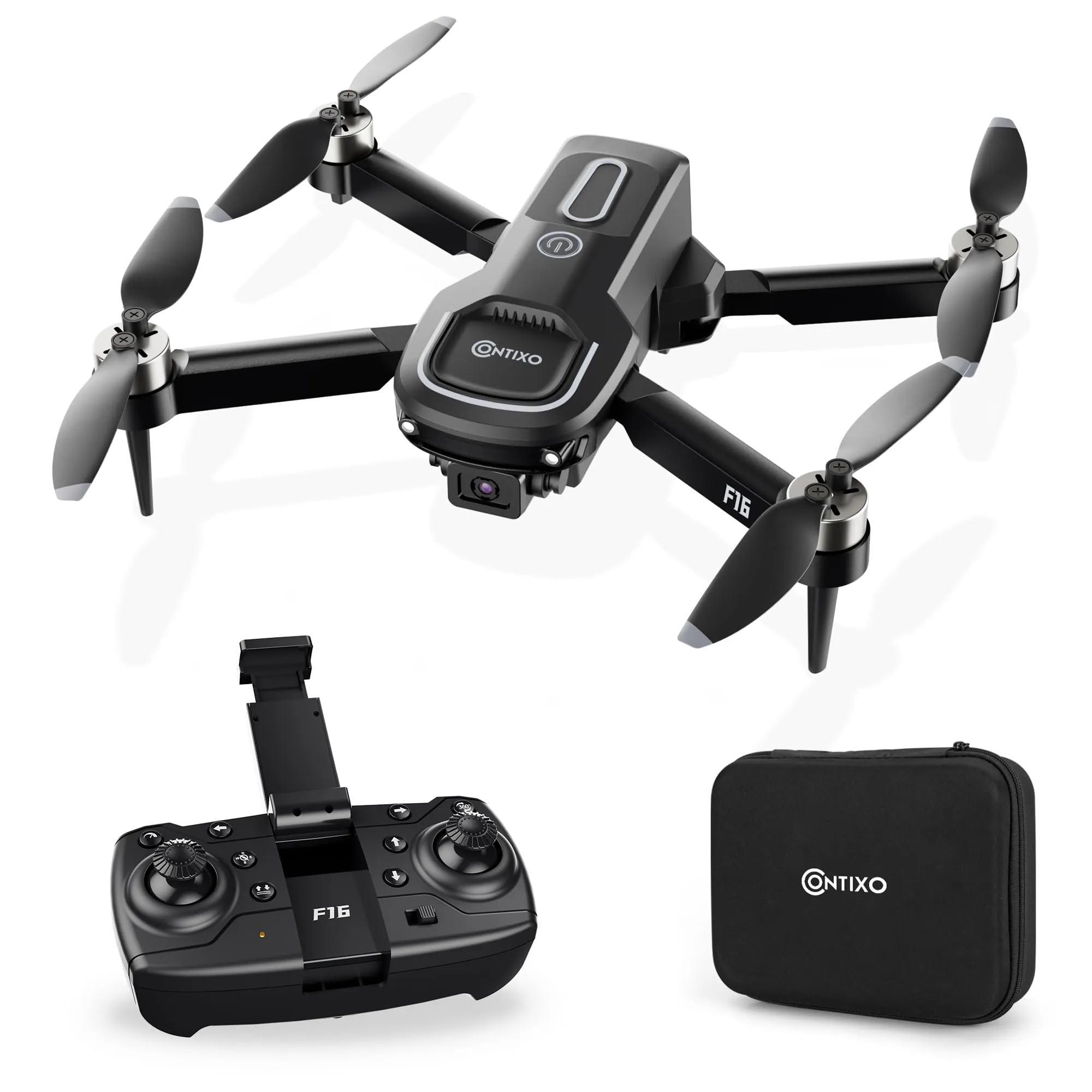 Contixo F16 Camera Drone For Kids, 360° Flip Brushless Motor 2.4G RC Quadcopter Foldable Gesture Control FPV Flying Drones with 17 Mins Intelligent Flight Time For Beginners children Indoor Outdoor