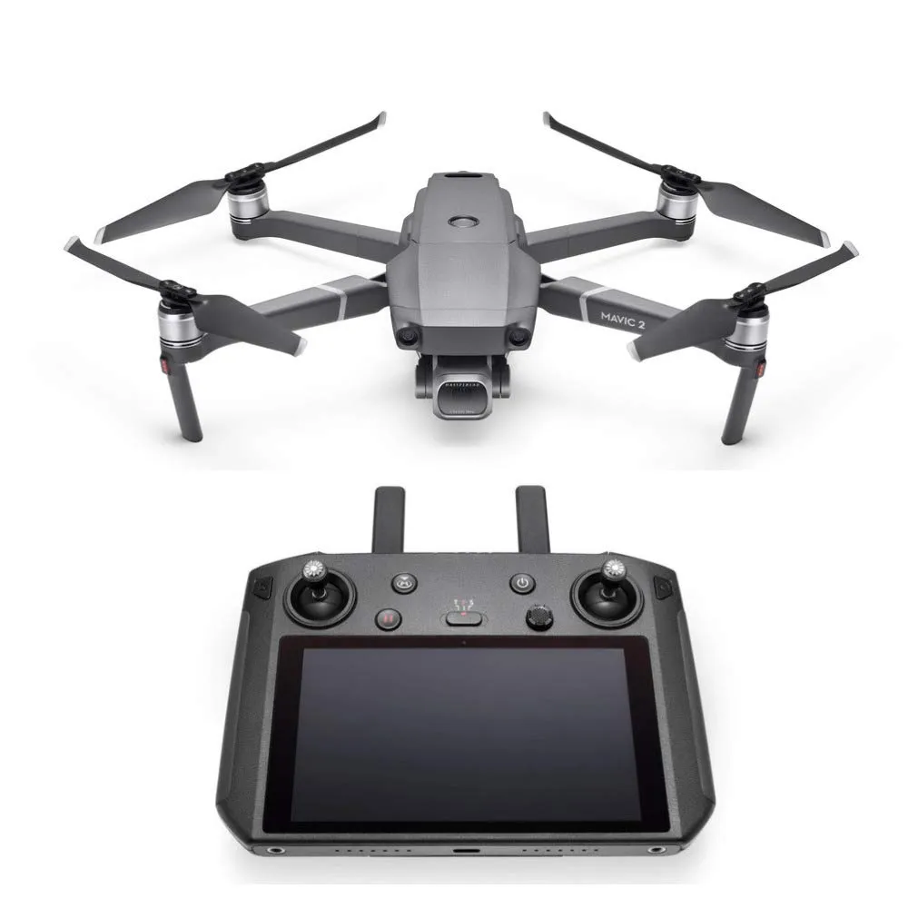 DJI Mavic 2 Pro - Drone Quadcopter UAV with Smart Controller Hasselblad Camera 3-Axis Gimbal HDR 4K Video Adjustable Aperture 20MP 1" CMOS Sensor, up to 48mph, Gray