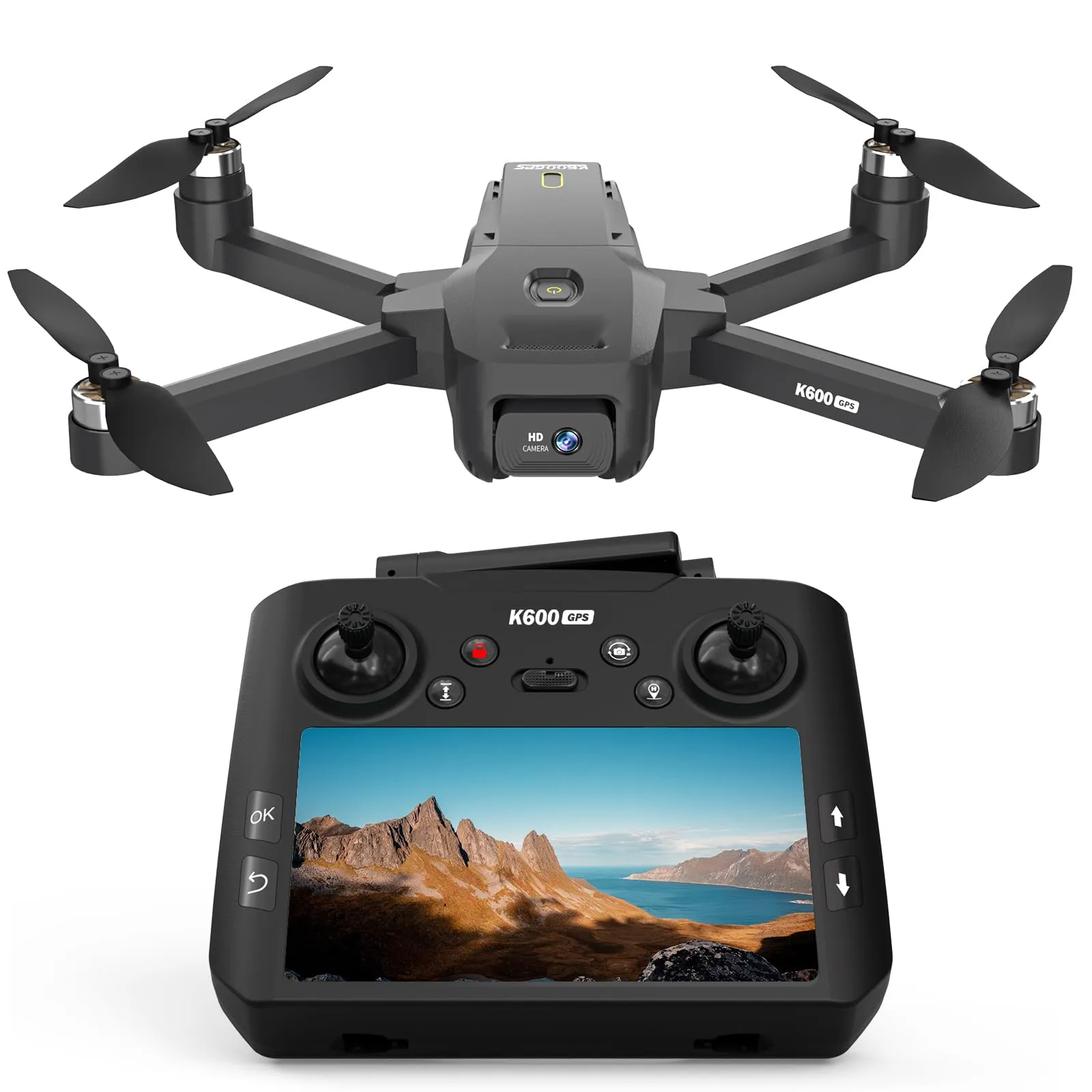 GPS Drone with EIS Camera for Adults Beginners,4.5" HD LCD RC Screen,Al Track&Orbit Mode,32G SD Card with Drone Professional Auto Return, Drones Long Range Follow Me,Gesture Control,under 249g