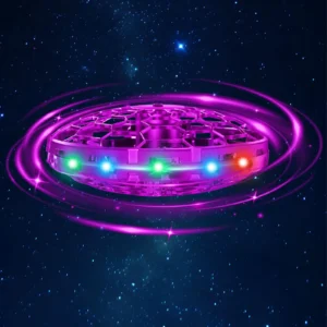 Hand Operated Flying Toy Drone for Kids, 360° Hands Free Motion Sensors Mini Drone with Cool LED Lights, Easy Indoor Small UFO Toy Flying Ball Drone for 6 7 8 9 10+ Year Old Boys and Girls (Pink)