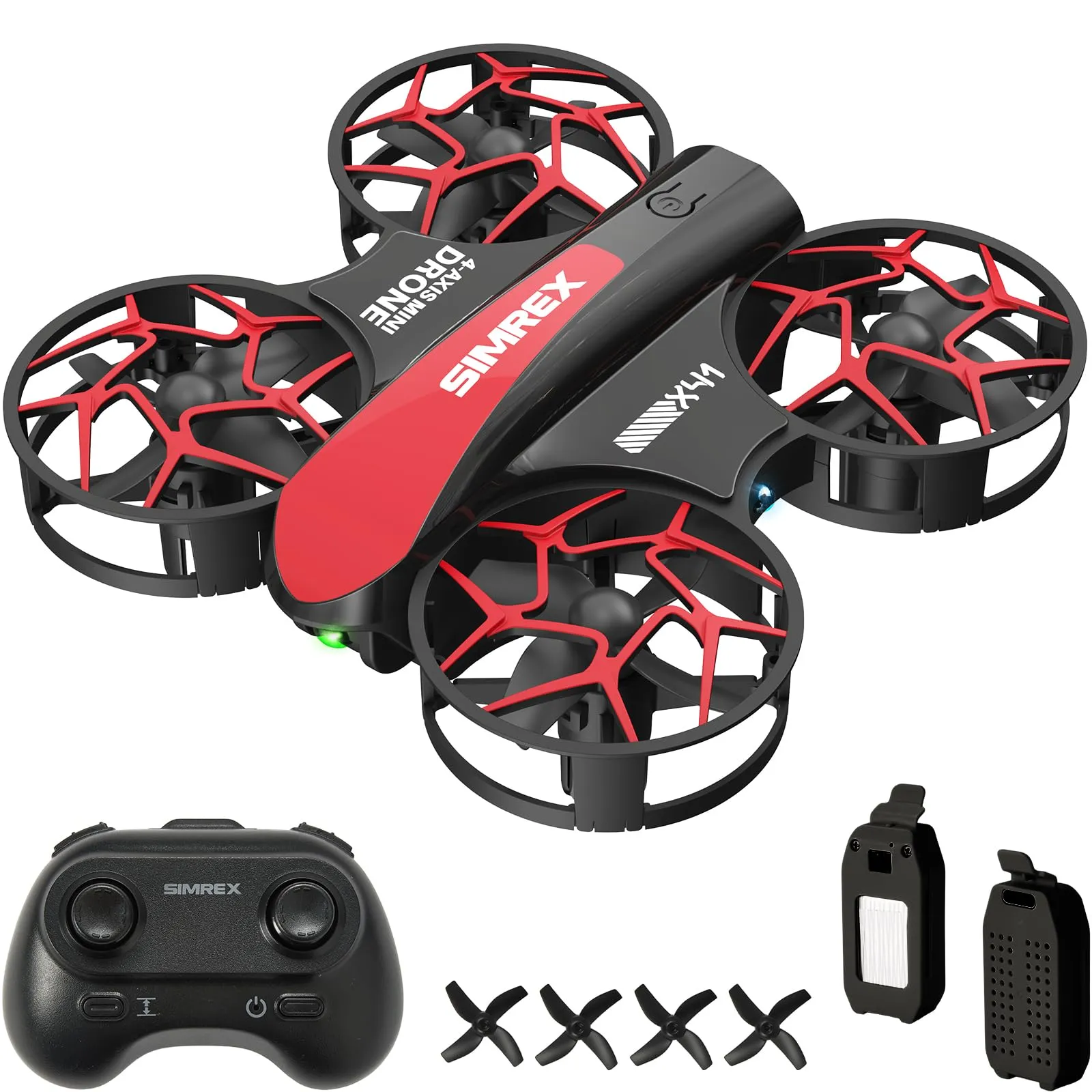SIMREX Mini Drone for Kids with 360° Flip & LED Lights - RC Quadcopter, Altitude Hold, One Key Takeoff/Landing, 3 Speed Modes, Headless Mode, Toy Gift for Beginners Ages 6+(Blue)