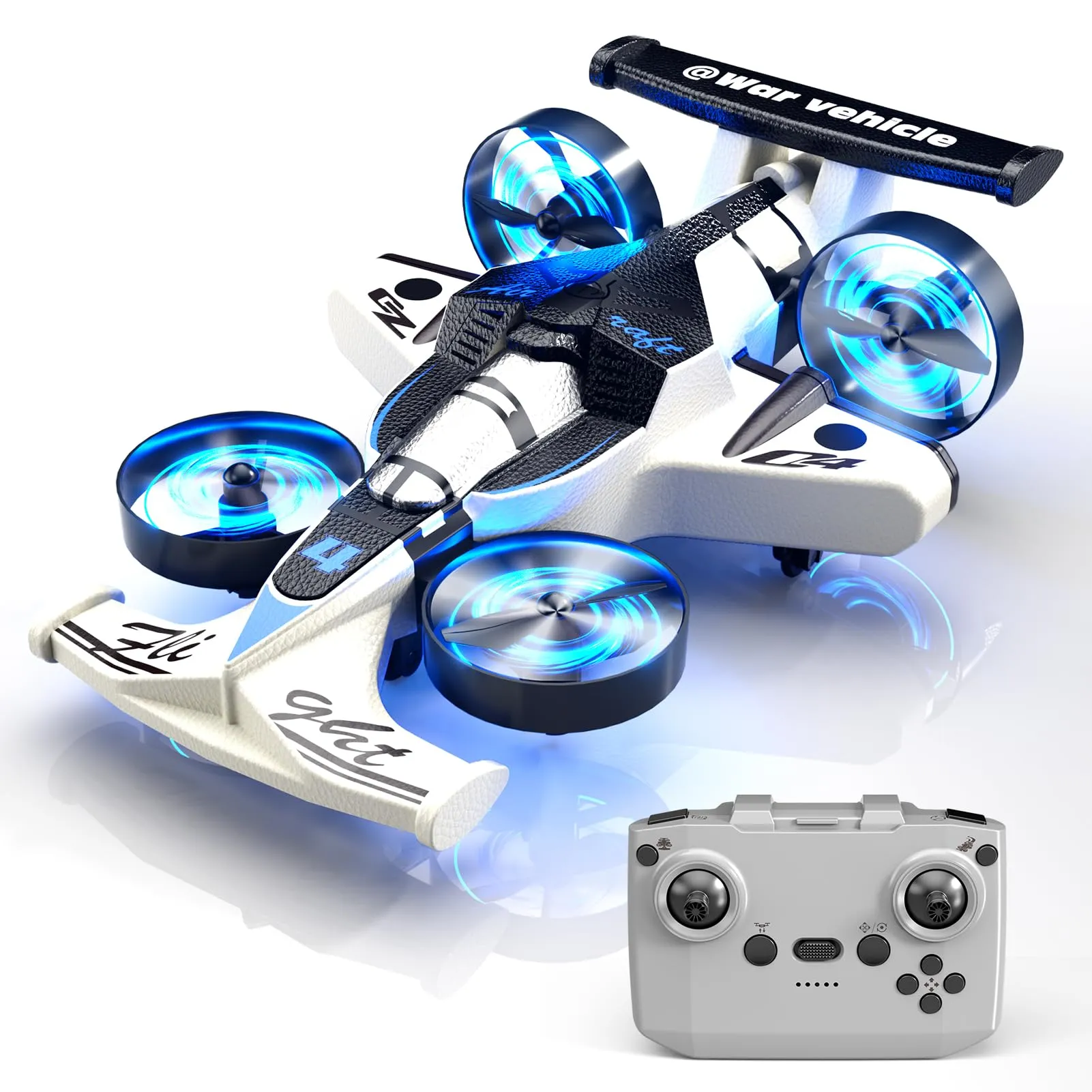 Remote Control Airplane Car Toys for Kids Ages 4-6-8-10-12, 2-In-1 Foam RC Plane Car Jet Mini Drone, Racing Car Stunt Plane Toys for Kids Boys Beginners 4 5 6 7 8 9 10 Year Olds Indoor Outdoor Playing