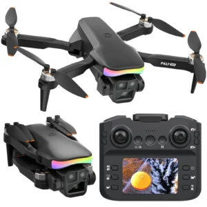 Drone with Camera, FPV Drone with Screen Remote Controller, Brushless Motor Drone for Adults Beginners Kids, 20 Min Flight Time One Key Start, Foldable, Easy to Fly Toy Gift for Kids, No Phone,