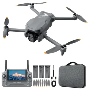 LF682 GPS Drones with 4K Camera EIS for Adults, Camera Drones for Beginner | with 4.5" HD Screen, GPS Auto Return, 75 Mins Flight Time, Circle Fly and Follow Me Mode, Brushless Motor, Under 249g