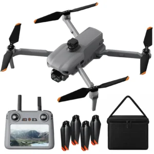 Quflynsi Drone 4K with Camera, 3-Axis Gimbal, 5.5" HD Screen Controller | 45-Min Flight Time per Battery, 10KM Range, 360° Obstacle Avoidance, 5X Zoom, GPS Follow Me, Auto Return, 100g Payload